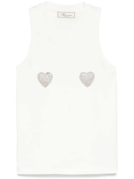 Beaded-Hearts Tank Top