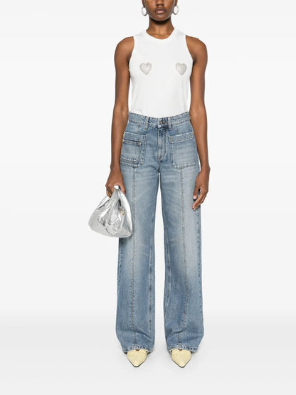 Beaded-Hearts Tank Top