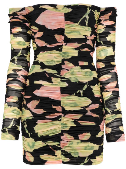 Floral-Print Mini Dress
