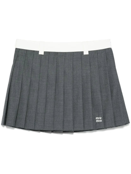 Pleated Mini Skirt