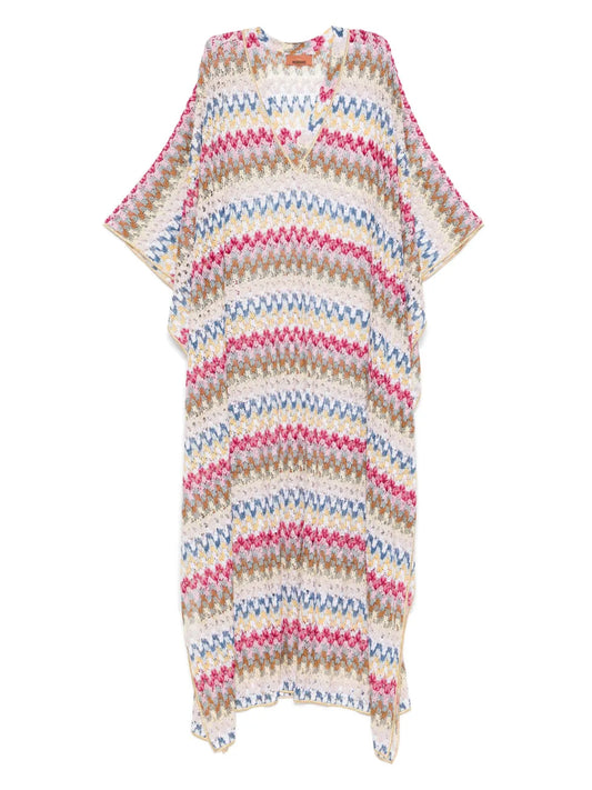 Lamé Crochet Beach Cover-Up