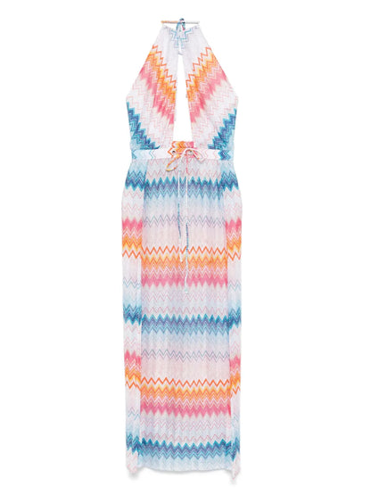 Zigzag Lamé Maxi Dress