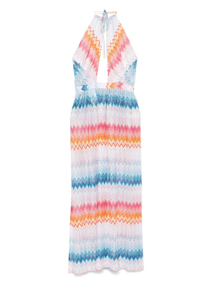 Zigzag Lamé Maxi Dress
