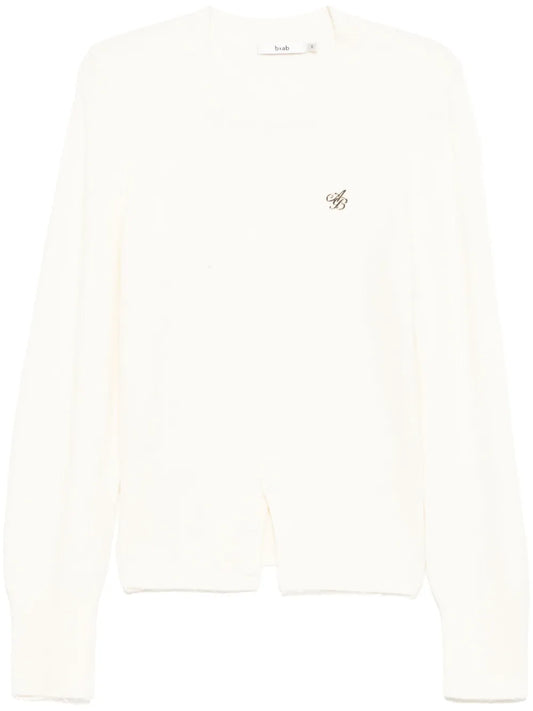 Buttoned-Hem Jumper