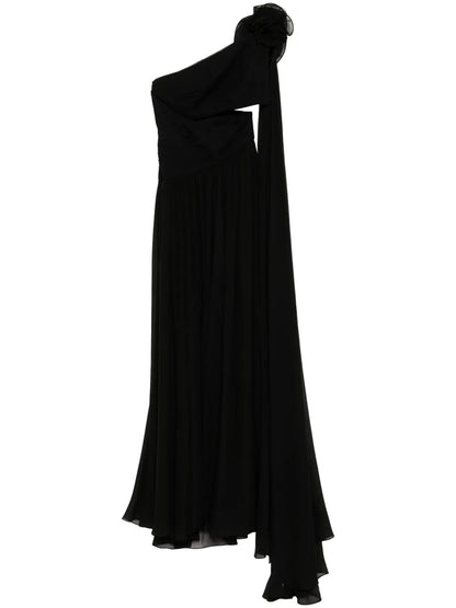 Asymmetric Silk Gown