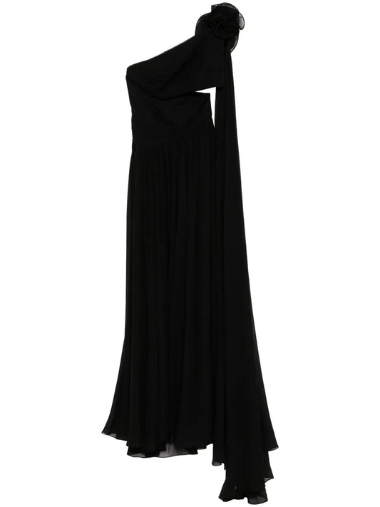 Asymmetric Silk Gown