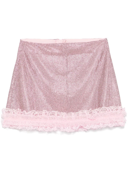 Crystal-Embellished Mini Skirt