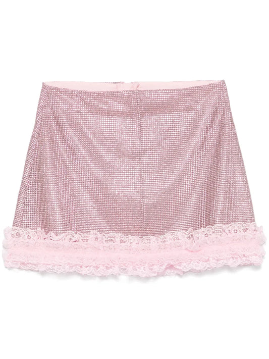 Crystal-Embellished Mini Skirt