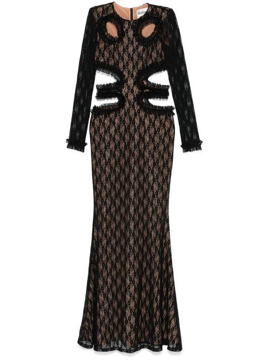 Lace Cut-Out Maxi Dress
