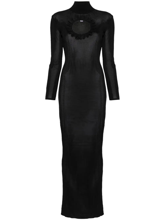 Cut Out-Detail Knitted Maxi Dress