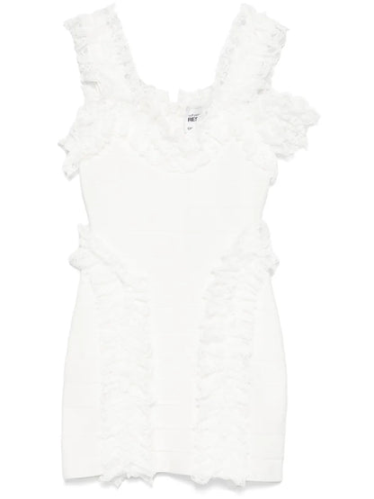 Knit Ruffle Mini Dress