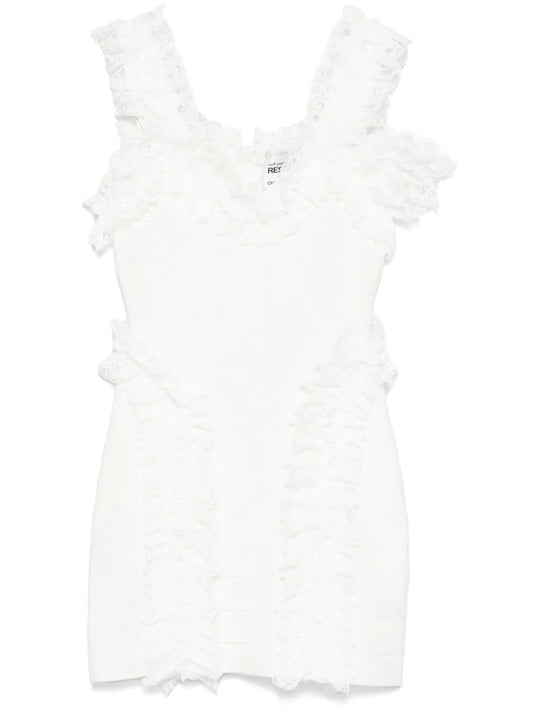 Knit Ruffle Mini Dress