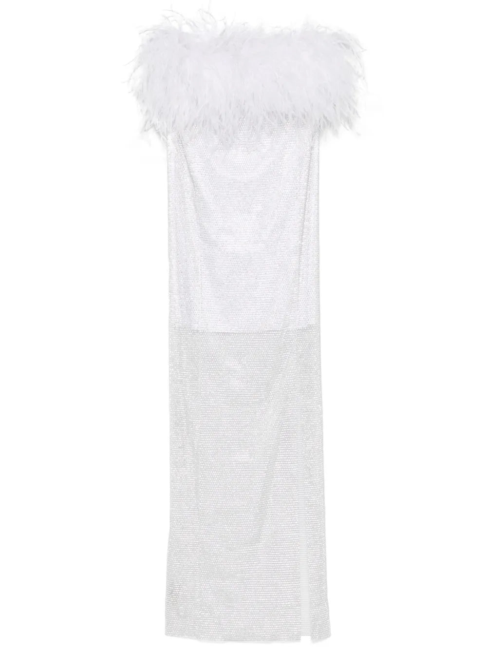 Feathers-Detailed Midi Dress