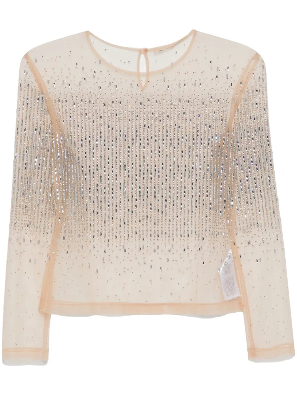 Tulle Crystal-Embellished Top