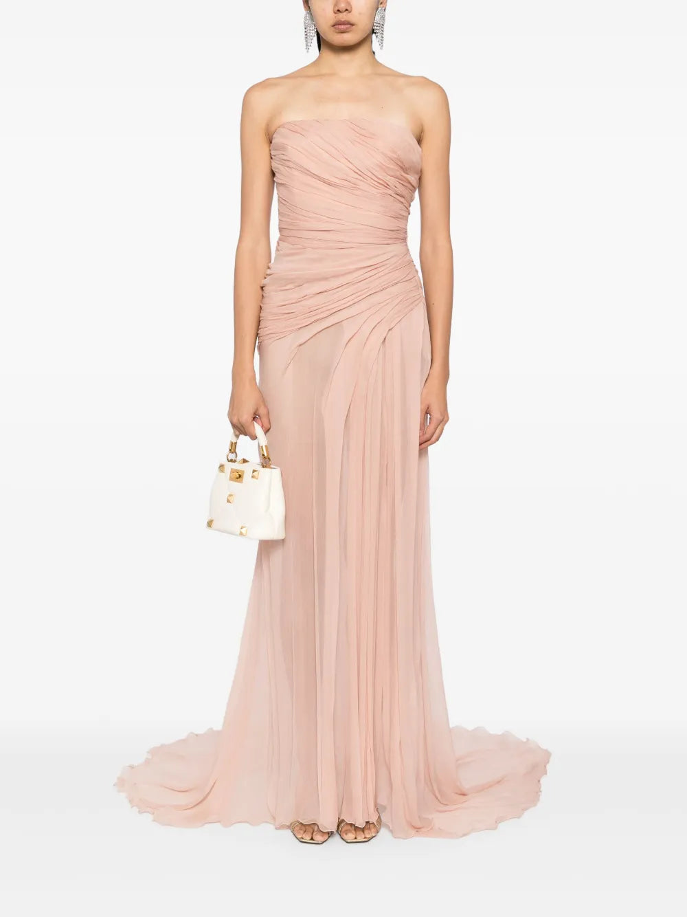 Strapless Draped Gown