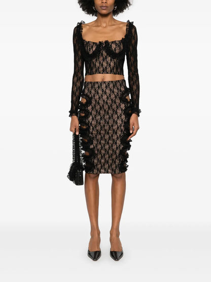 Lace Ruffle Top