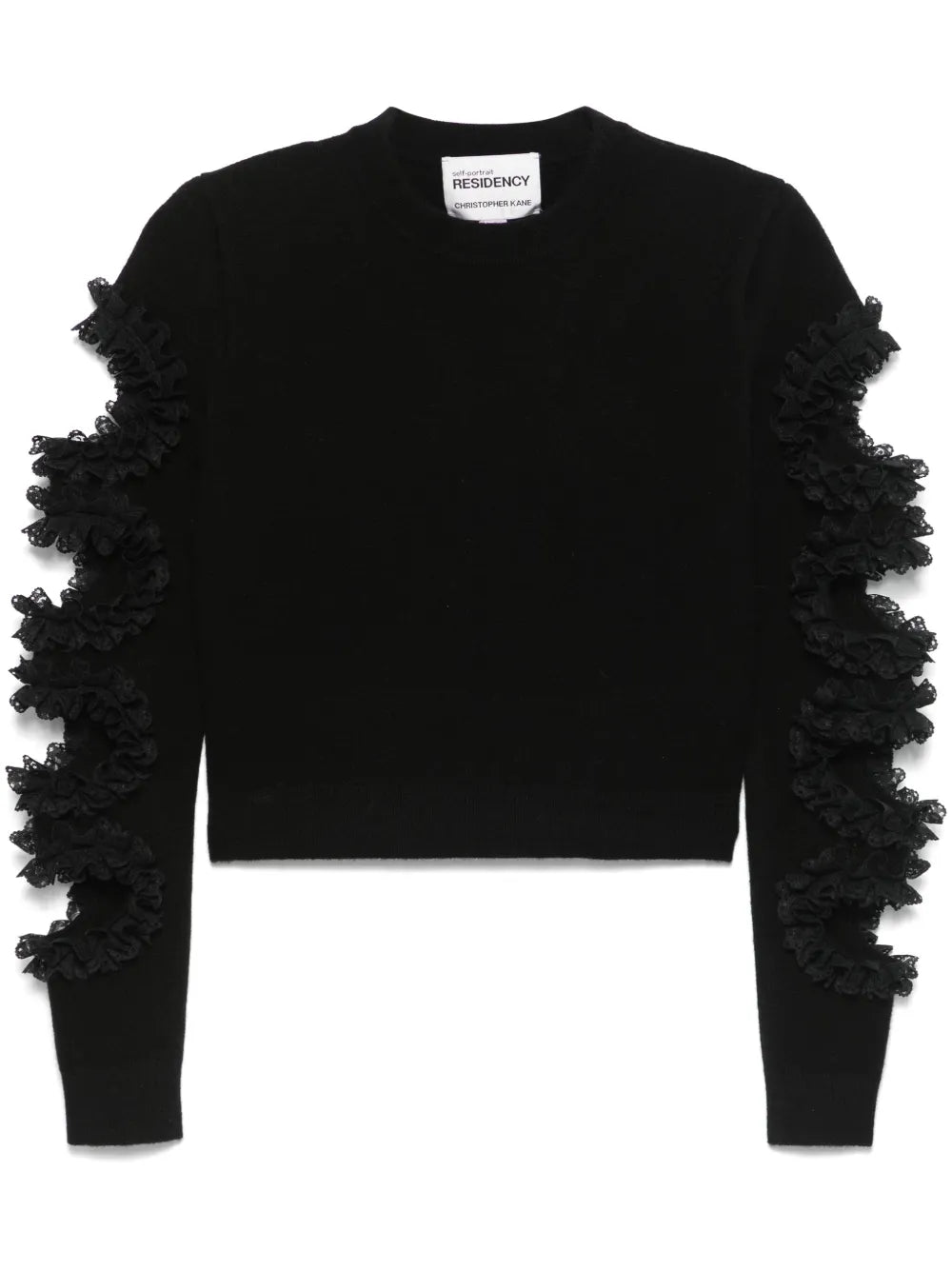 Cut-Out Lace-Detail Jumper