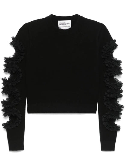 Cut-Out Lace-Detail Jumper