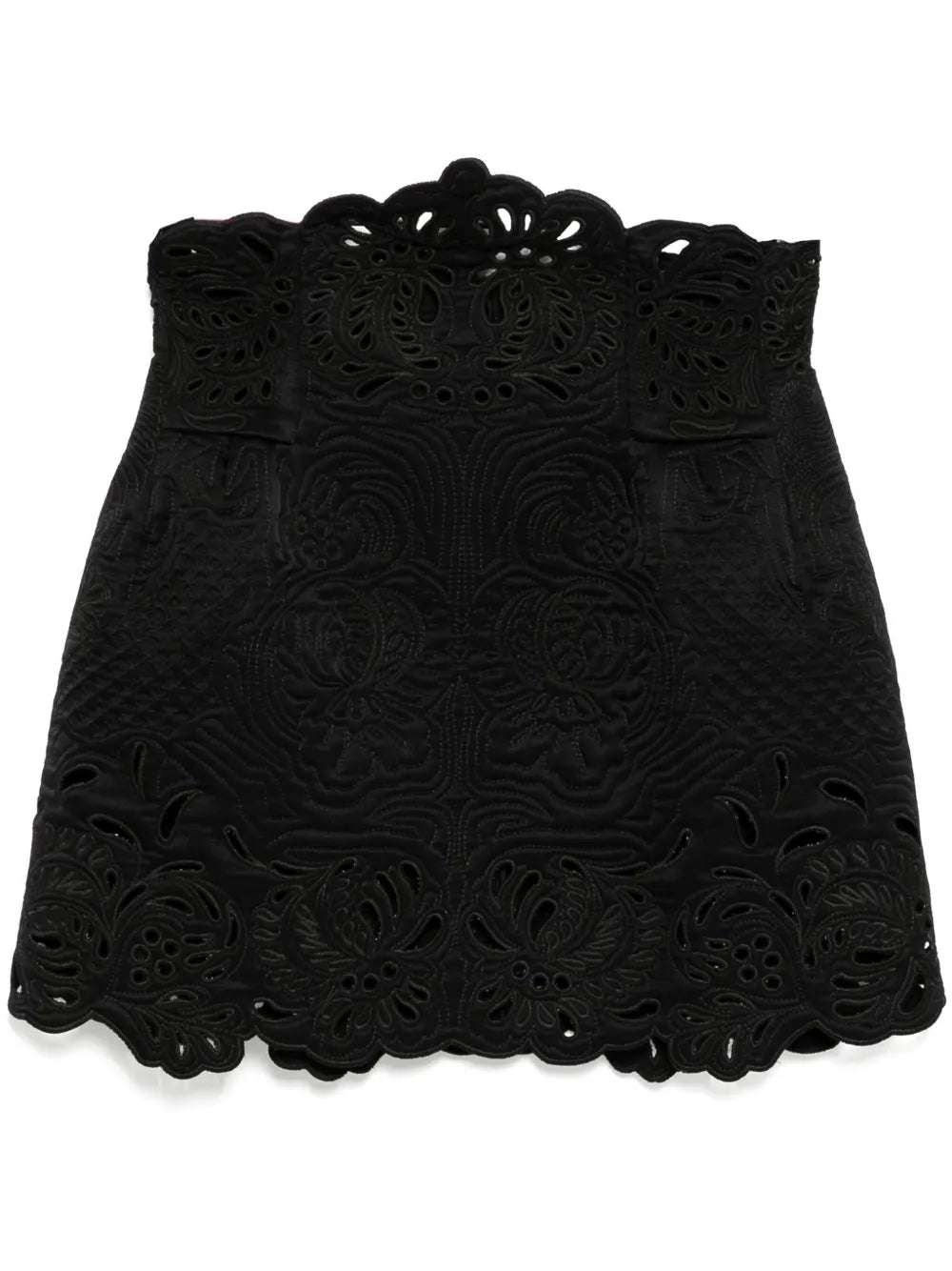 Quilted Cut-Out Mini Skirt
