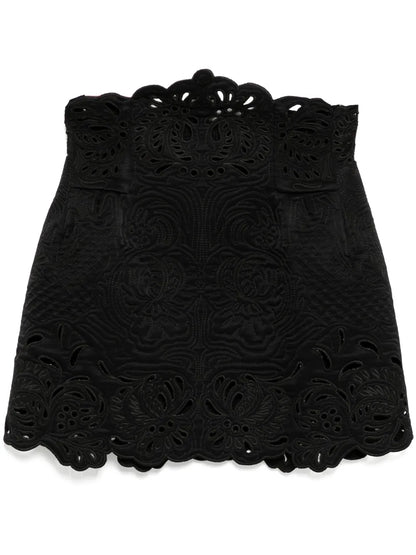 Quilted Cut-Out Mini Skirt