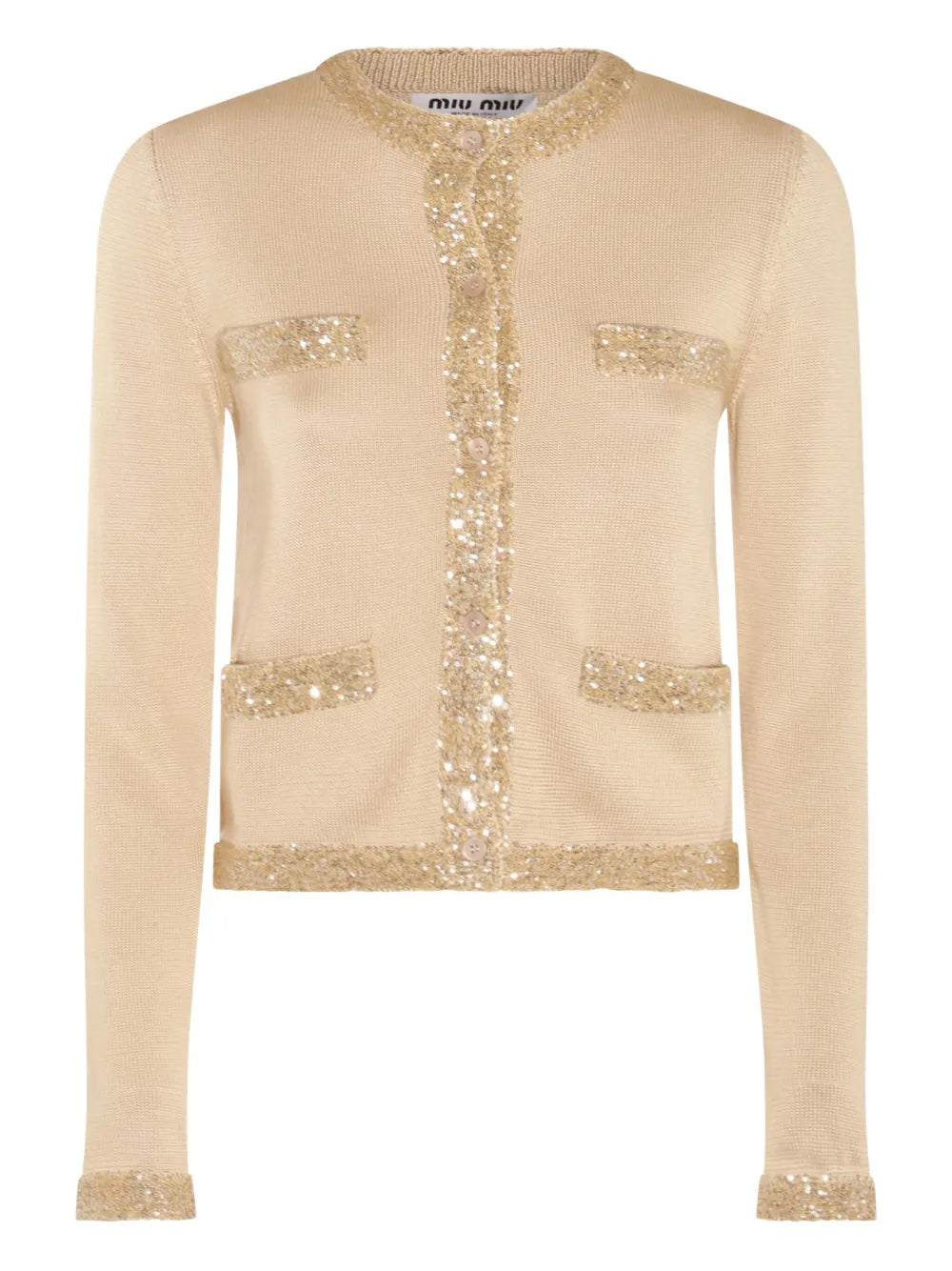 Sequinned Cropped Cardigan