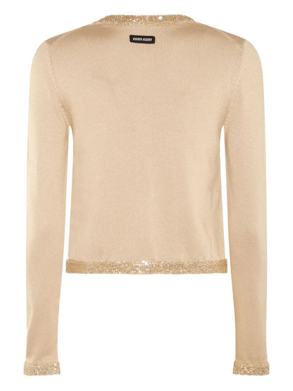 Sequinned Cropped Cardigan