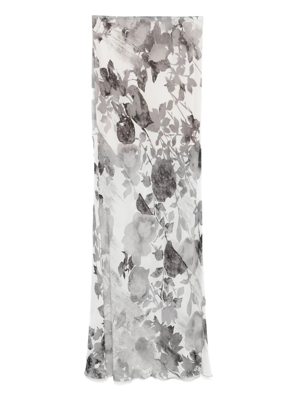 Flower-Print Maxi Skirt