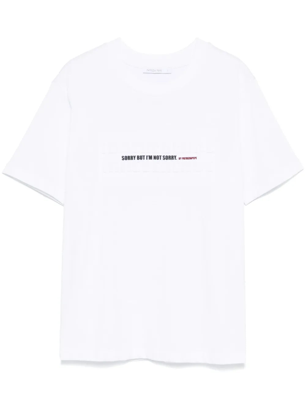 Embossed-Slogan T-Shirt