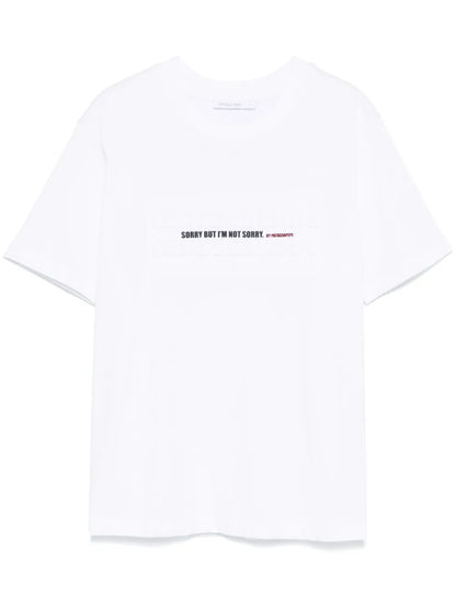 Embossed-Slogan T-Shirt