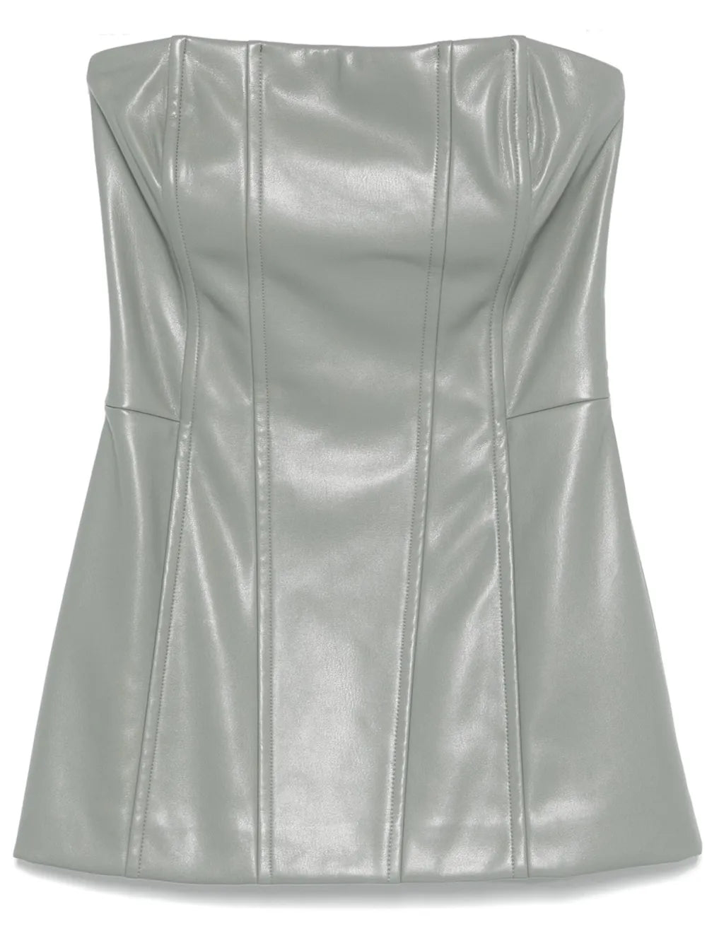 Faux-Leather Corset Top