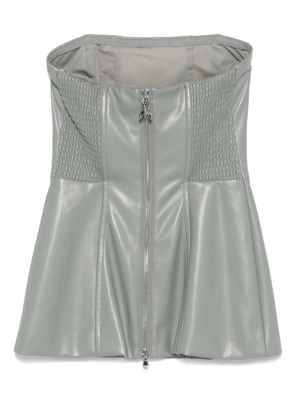 Faux-Leather Corset Top