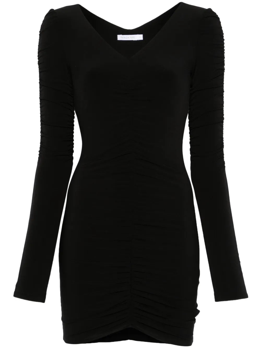 Draped-Detail Mini Dress