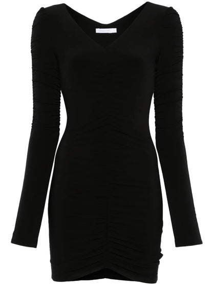 Draped-Detail Mini Dress