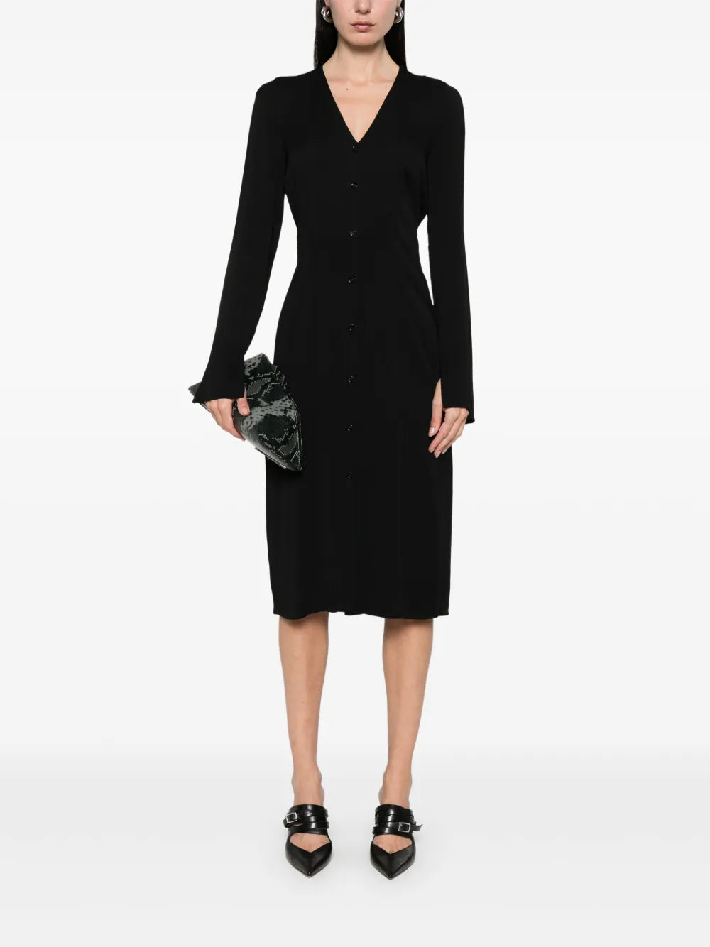 Crepe Midi Dress