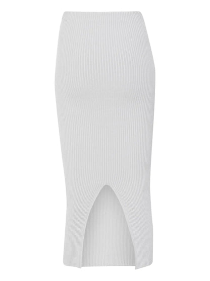 Ribbed Midi Skirt