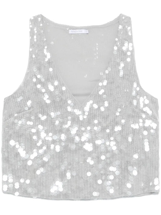 Dégradé-Effect Sequined Top