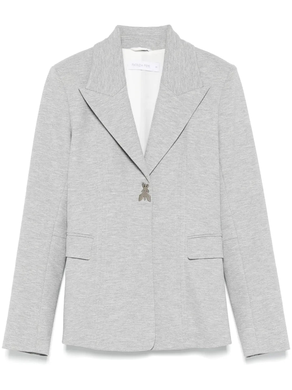 Mélange-Effect Blazer