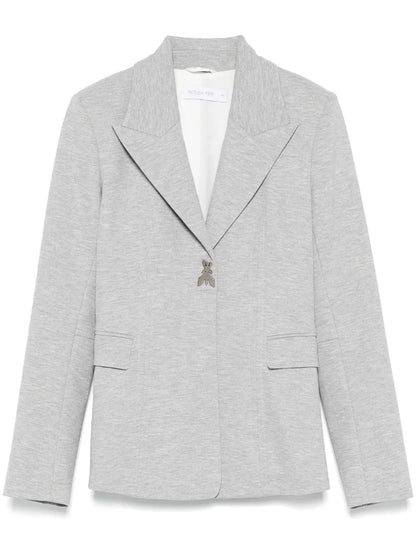 Mélange-Effect Blazer