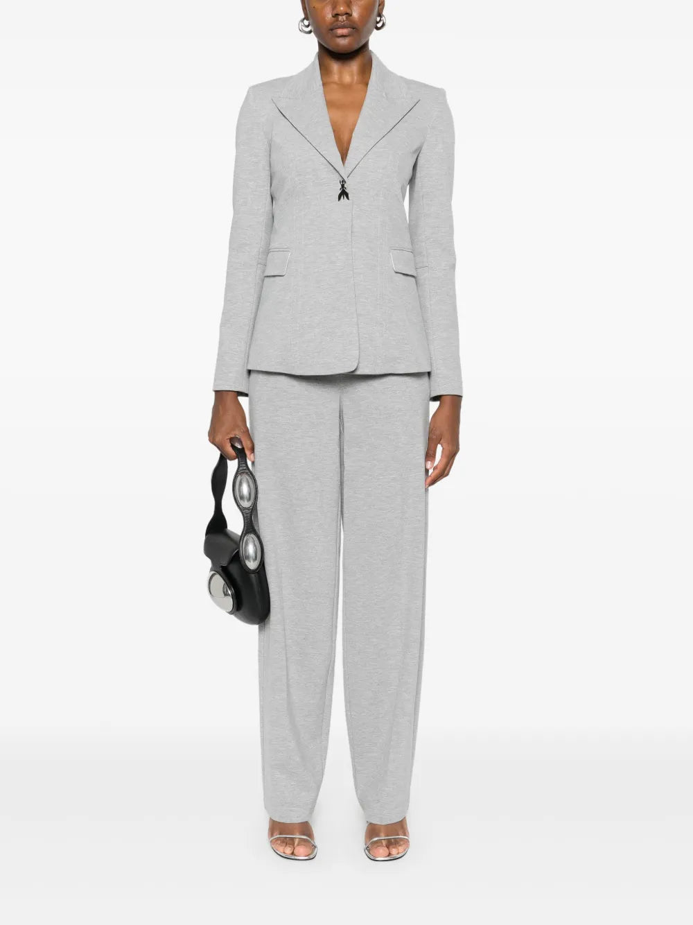 Mélange-Effect Blazer