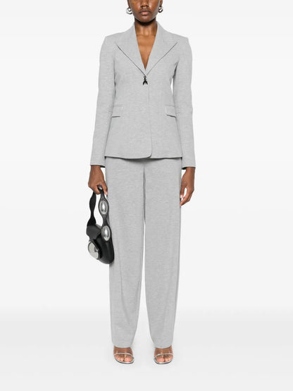 Mélange-Effect Blazer