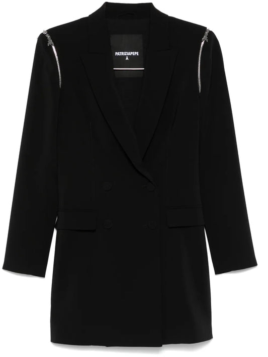 Detachable-Sleeve Mini Dress