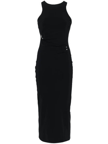 Piercing-Detail Midi Dress