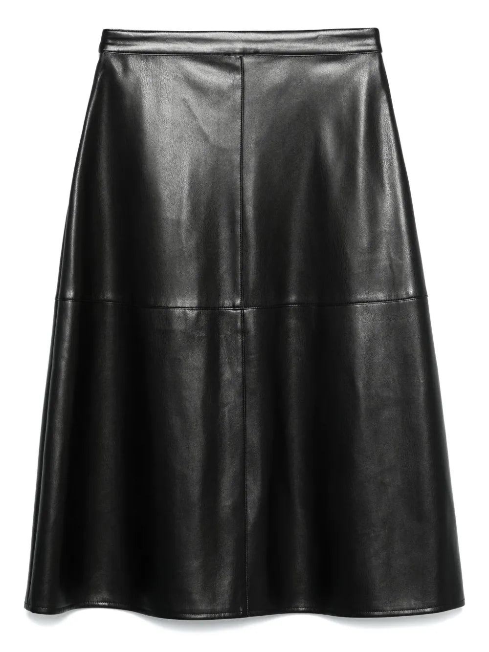 Faux-Leather Midi Skirt