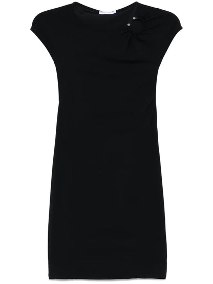 Piercing-Detail Mini Dress