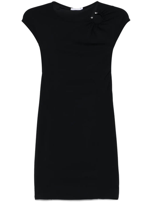 Piercing-Detail Mini Dress