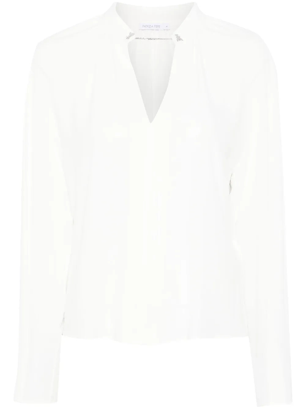 Cufflink-Detail Blouse