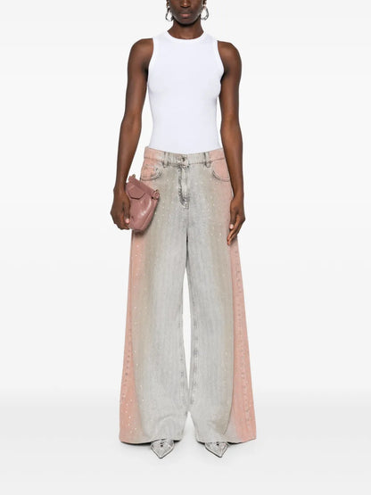 Rhinestone-Embellished Jeans