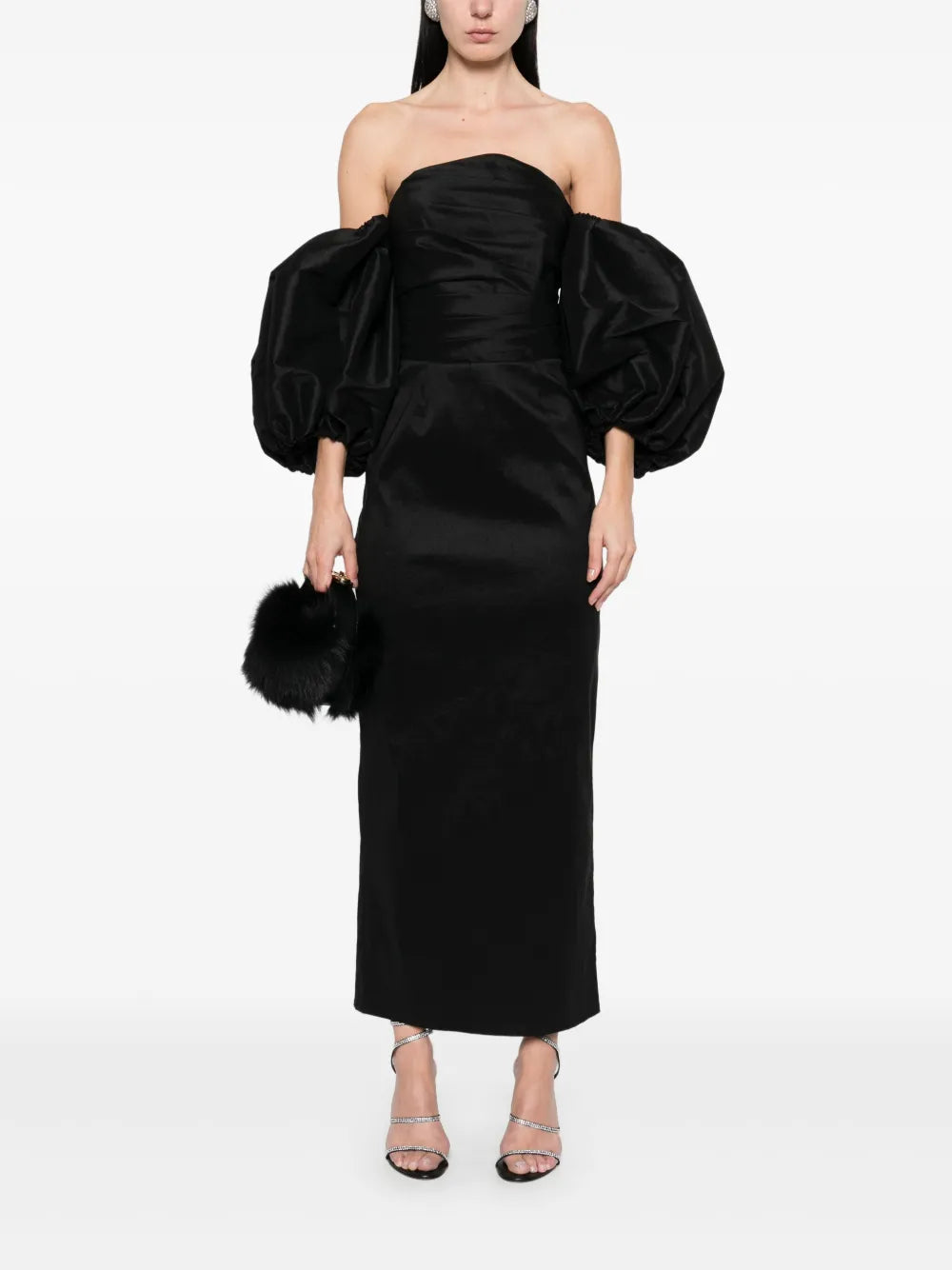 Puff-Sleeves Maxi Dress