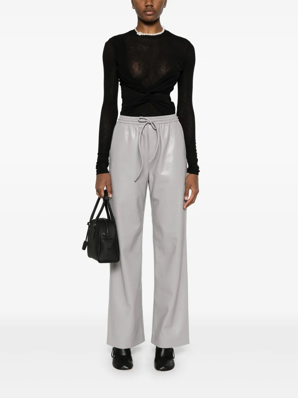 Faux-Leather Trousers