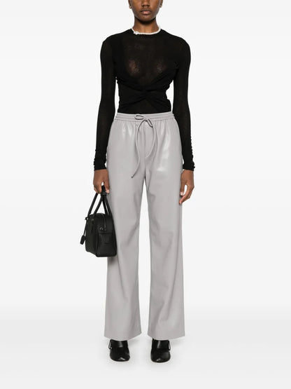 Faux-Leather Trousers